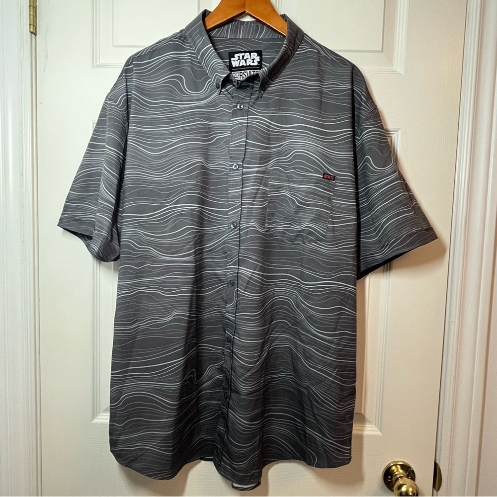 RSVLTS Star Wars Gray Button Down Shirt Size 2XL